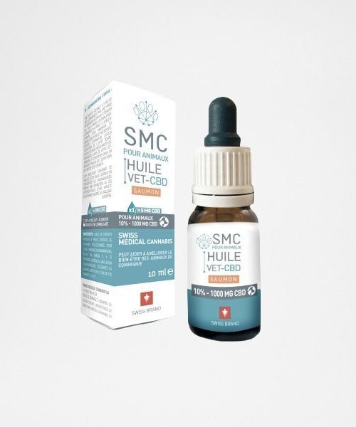 Huile Vet CBD 10% goût Saumon pour Animaux | 10mL | 1000mg
