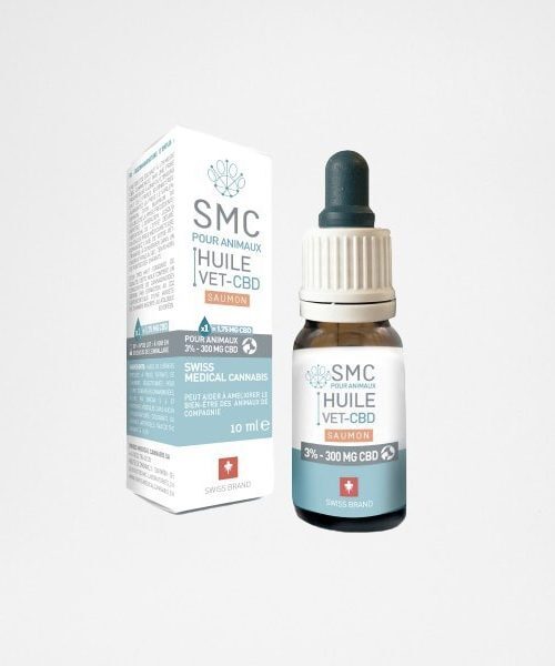 Huile Vet CBD 3% goût Saumon pour Animaux | 10mL | 300mg