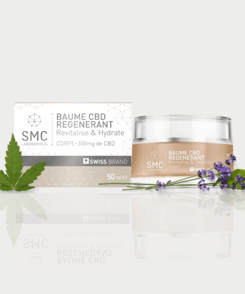 Baume régénérant au CBD Swiss Medical Cannabis avec extrait de chanvre, et plantes apaisantes